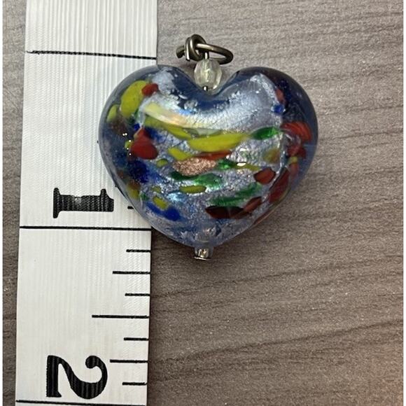 Murano Confetto Heart Pendant-Made In Italy-Venezia - Picture 5 of 6